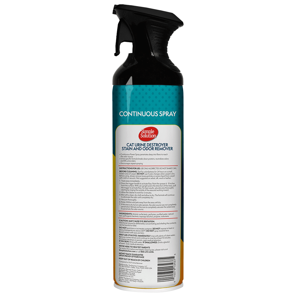Cat Urine Destroyer Stain and Odor Remover Simple Solution