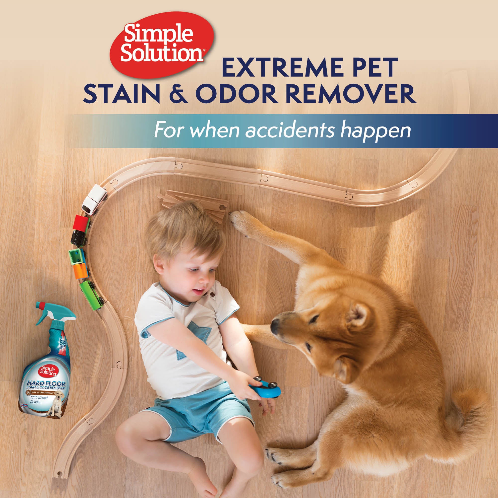 Hard Floor Stain and Odor Remover Simple Solution